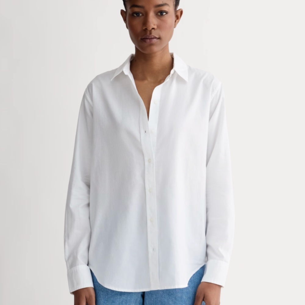 Everlane Must-Have White Cotton Button-Down Shirt